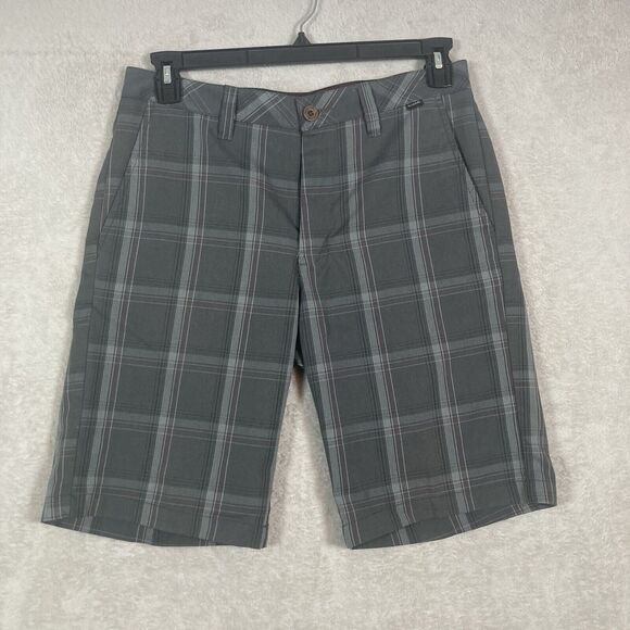 Travis Mathew Shorts Mens 32 Gray‎ Golf Lightweight Stretch Stripes 10" Inseam - Picture 1 of 5